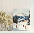thumbnail image 2 of Skiing Scene Canvas Print/Wall Art， Suitable for Living Room， Bedroom， Office， Hotel， and Ski Lodge Decoration., 2 of 8