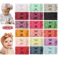thumbnail image 2 of Large Bow Headwrap Children'S Headdress Toddler Baby Boys Girls Nylon Stretch Solid Bow Hairband Headwear Headband Elastics Hair Accessories 18 Pack, 2 of 9