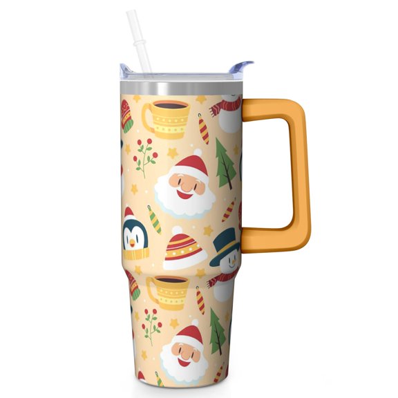 30oz Merry Christmas Tumbler with Straw, Green Stainless Steel Insulated Cup Gifts for Home Travel Holiday