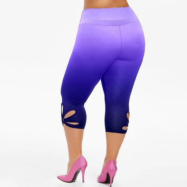 PEASKJP Leggings with Pockets for Women Scrunch Butt Lifting Yoga Gym  Athletic Pants, Purple XL 