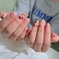 thumbnail image 2 of Uñas Postizas Pethawata Leopardo Francés Ovaladas Cortas 10 Piezas, 2 of 2