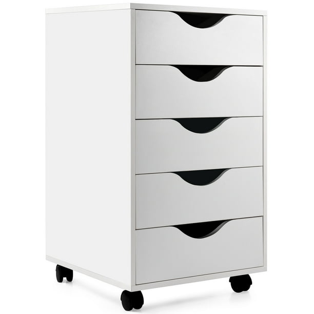 VIK 5 Drawer Home Office Mobile Storage with Locking Casters