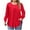 01# Red, variant on Kukoosong Oversized Women's Long Sleeve Shirts Crew Neck Casual Print Blouses Basic Tunic Tops Dressy T-shirt