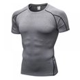 thumbnail image 1 of Saient Workout Shirts for Men Quick Dry T-Shirts Moisture Wicking Crewneck Athletic Gym Short Sleeve Tee Tops, 1 of 6