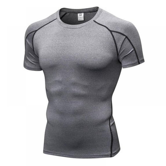 Saient Workout Shirts for Men Quick Dry T-Shirts Moisture Wicking Crewneck Athletic Gym Short Sleeve Tee Tops