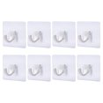 thumbnail image 1 of Fiudx Liquidación de ahorros de verano Gancho fuerte de viscosa para puerta, gancho trasero para colgar en la pared, sin perforaciones, gancho para colgar en la pared, soporte de carga, 8 Uds., 1 of 2