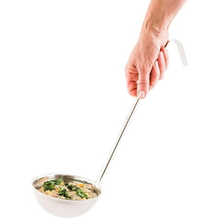 

16 Ounce Serving Ladle 1 With Hook Handle Soup Ladle - Dishwasher-Safe Corrosion-Resistant Stainless Steel Gravy Ladle For Stirring Pouring & Serving