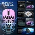 thumbnail image 2 of ATTACK SHARK R2 Wireless 8K Magnesium Alloy Mouse, PixArt PAW3950 Gaming Sensor, 48g SUPERLIGHT Mouse, BT/2.4G/Wired Gaming Mouse, Adjustable DPI 42000, Office Mice for Win11/Xbox/PS/Mac -Purple, 2 of 14