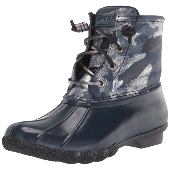 Sperry Women's Saltwater Snow Boot, Blue Camo, 6.5