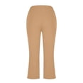 thumbnail image 6 of Hfnxid Capri Pants for Women Slim Fit Athletic Yoga Pant Stretchy Pull On Capris Leggings Lightweight Gym Cropped Trousers Khaki S, 6 of 8