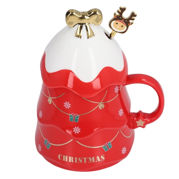 Taza de cerámica taza de Navidad de gran capacidad de 500 ml para regalos de vacaciones en el hogar Taza de café Taza de Navidad práctica taza de ca ANGGREK Cocina, Decoración y Otros