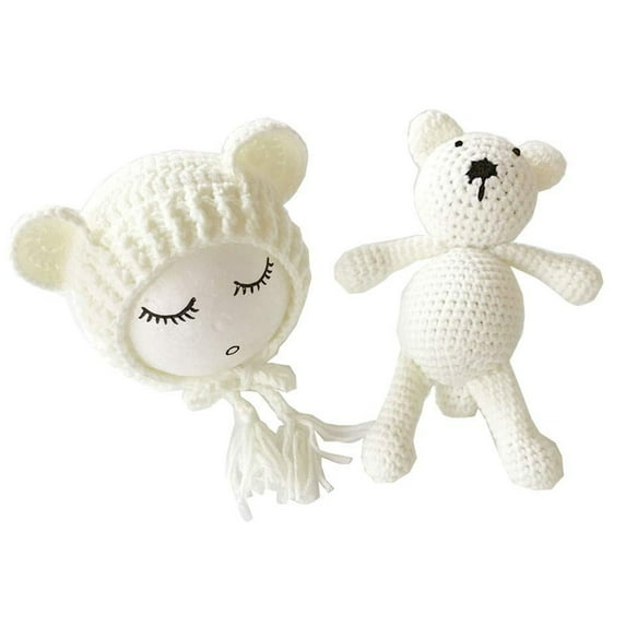 Bmnmsl Newborn Knit Crochet Bear Hat Cap Costume Photography Props Toys