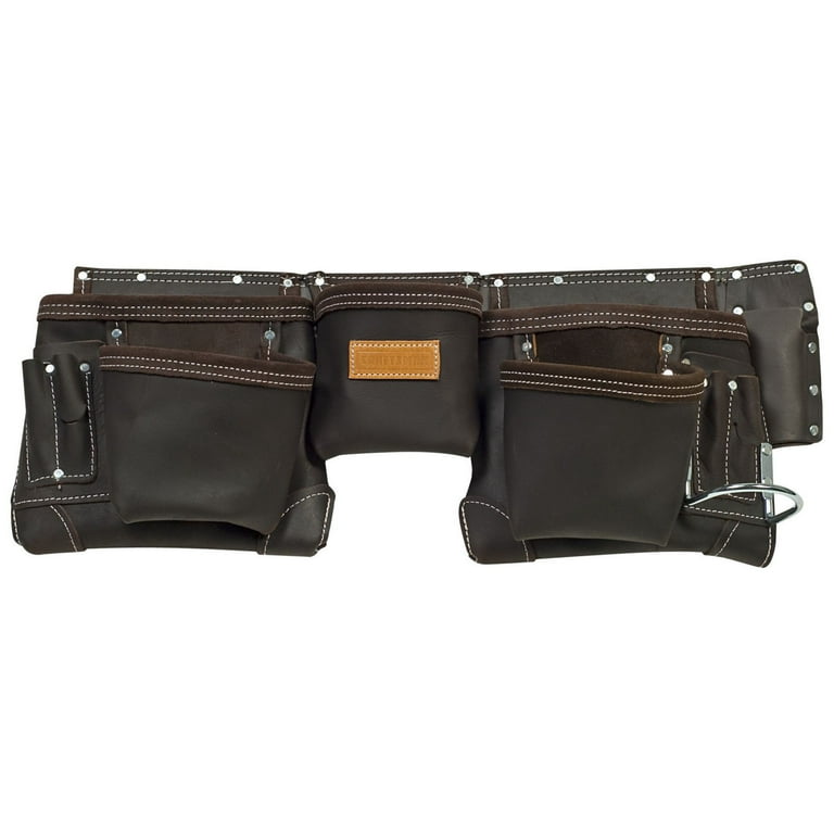 Craftsman 10 Pocket Oil Tanned Leather Tool Apron Home Storage Belts and Pouches 30043
