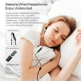 thumbnail image 2 of Wired Sleep Earphones with Microphone and Volume Control,Soft Silicone Sleeping Earbuds for Side Sleepers, Noise Isolating 3.5mm In-Black, 2 Pack, 2 of 6
