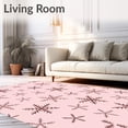 thumbnail image 2 of ODIKA 8'x10' Machine Washable Non-Slip Area Rug, Elegant Frosty Celebration Enchanted Seasonal Accent High Traffic Rug with Pad, Pink, 639474, 2 of 8
