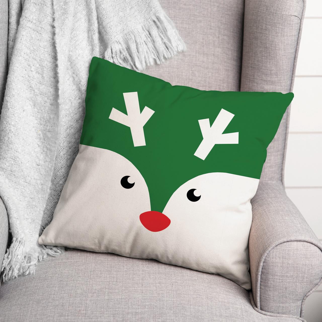 Creative Products Baby Rudolph Face 18x18 Spun Poly Pillow