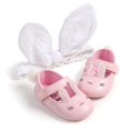 thumbnail image 3 of Biekopu Baby Girl Lightweight Shoes Cute 3D Rabbit Ear Soft Rubber Sole Shoes Newborn Infant Toddler Non-Slip Princess Shoes, 3 of 3