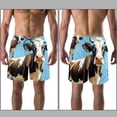 thumbnail image 3 of luoweisi Men's Beach Shorts Quick Dry Swim Trunks with Mesh Lining Cartoon Cow M, 3 of 5
