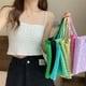 thumbnail image 4 of Tops con tirantes finos de verano para mujer, camisetas sin mangas informales elegantes a la moda de Color puro para fiesta de citas, 4 of 4