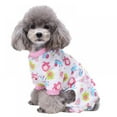 thumbnail image 5 of Eleanos Pet Dog Cute Cherry Casual Jumpsuit Homewear Cotton Outfit Puppy 4 Legged Pajamas, 5 of 6