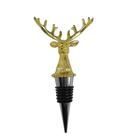 

Wine Bottle Stopper Zinc Alloy Bottle Preserver Animal-shaped Dustproof Sealing Wine Cover Gold
