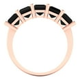 thumbnail image 5 of 2.5 ctw Wedding Band for Women - 14K Rose Gold Natural Onyx Stackable Eternity Ring, 5 of 6