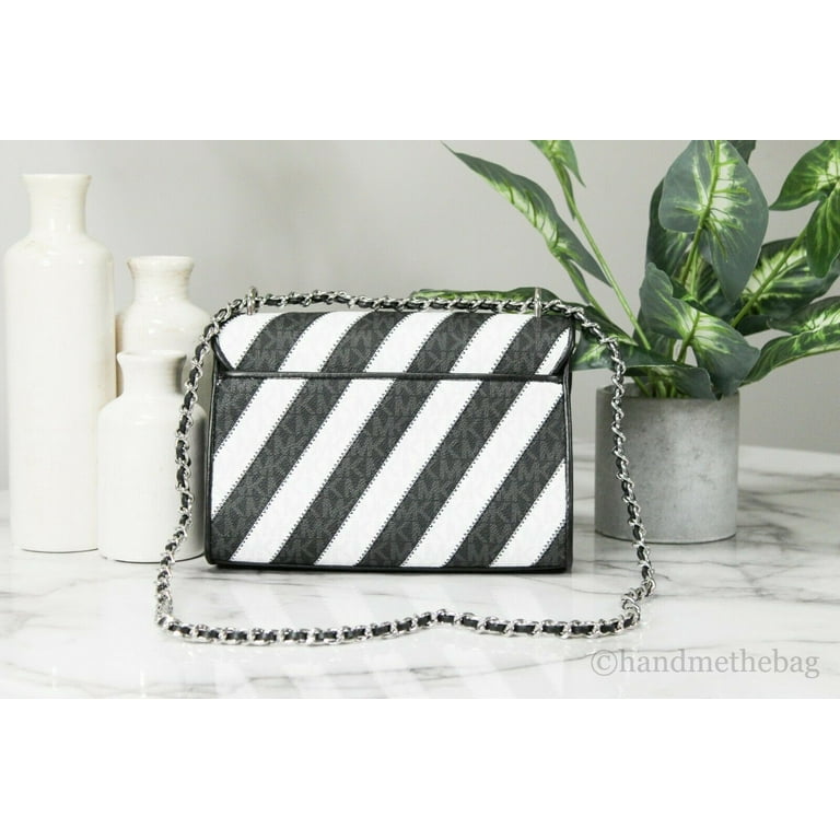 Pvc Clutch Striped Sling Bag