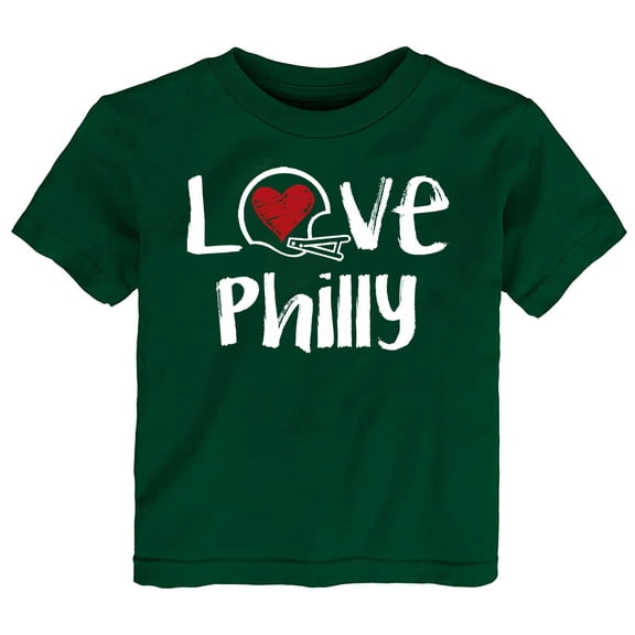 Future Tailgater Chalk Art Love Infant Toddler Youth T-Shirt for Philadelphia Fans - Green