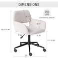 thumbnail image 3 of Mueble para silla de oficina y hogar, tapizado en tela, color beige, 3 of 8