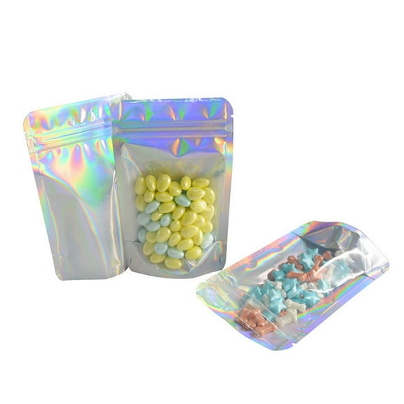 WRISTBIQUE 100Set Cookie Bags with Seal Stand Up Design for Home and Cafe Use