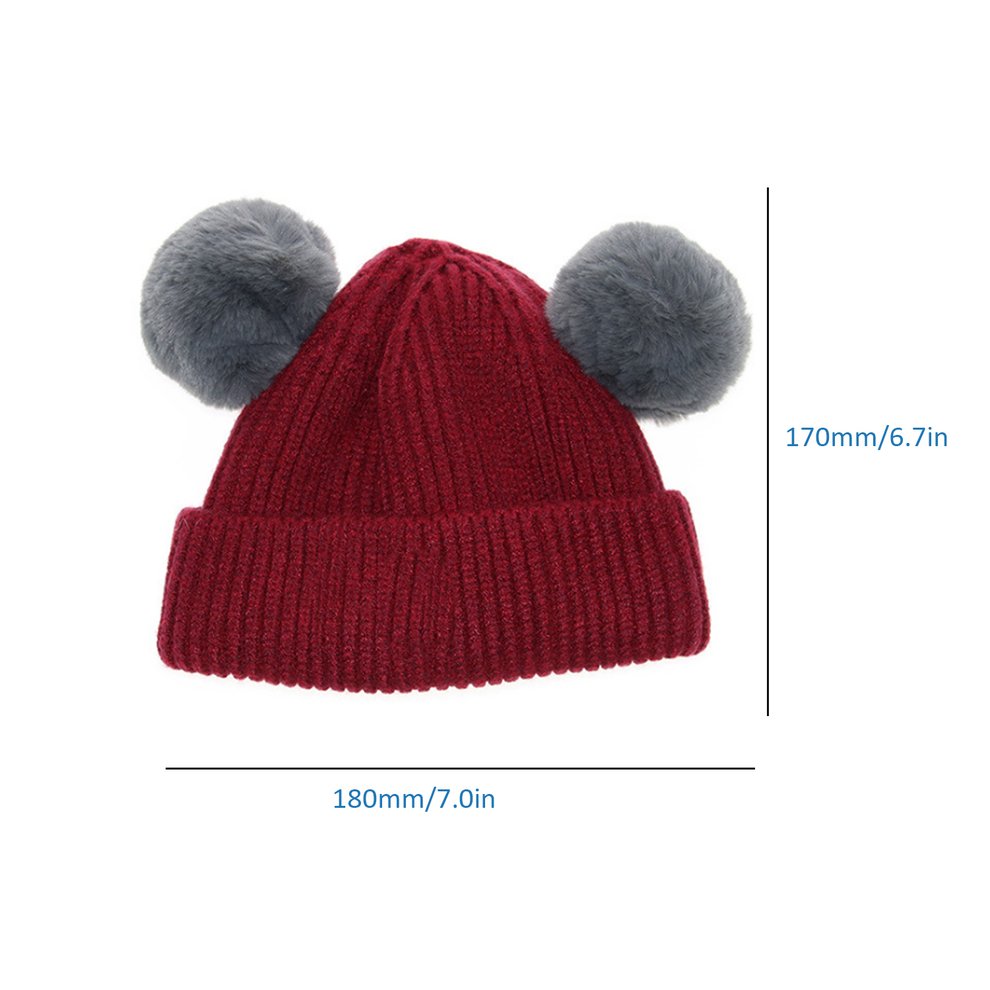 winter hats with two balls on top