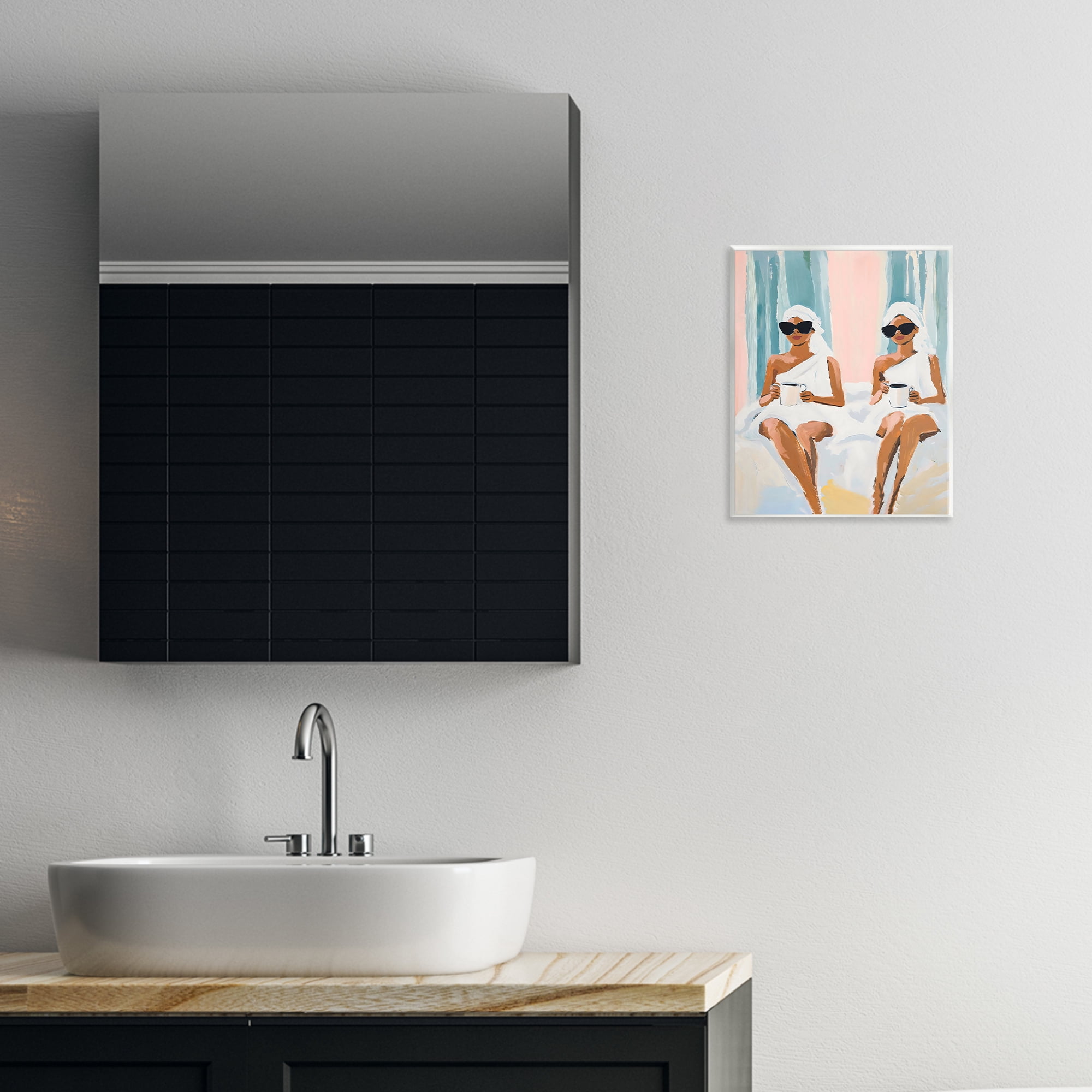 Stupell Industries Girls Spa Day with Coffee Wall Plaque Art, design by The Prints Vibe