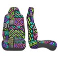thumbnail image 2 of LAKIMCT Abstract Geometric Lines Car Seat Covers Vehicle Front Seat Covers Universal Fit Seat Protector, 2 of 9