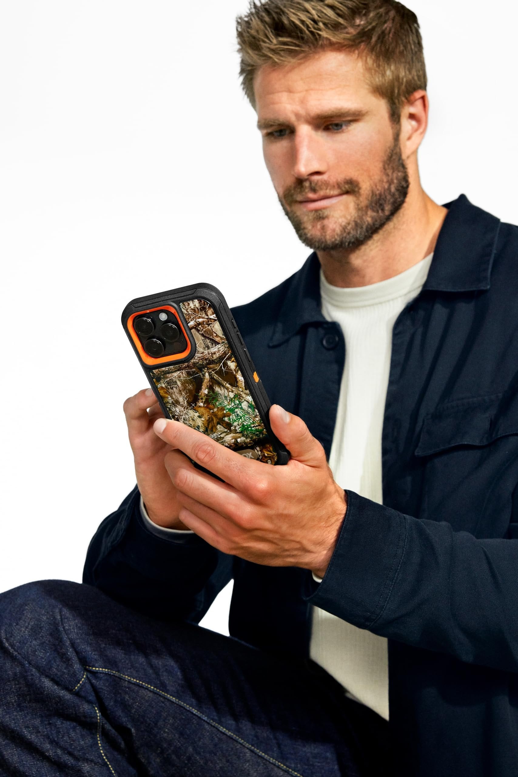 OtterBox iPhone 15 Plus & iPhone 14 Plus Only - Defender Series Case - Realtree Edge Camo - Screenless - Rugged & Durable - with Port Protection - Holster Clip Includes - Non-Retail Packaging
