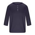 thumbnail image 3 of Bpmpbo Henley Shirts for Men Long Sleeve Casual T Shirts Henley Collar Solid Color Comfy Pullover Shirts Tops, 3 of 5