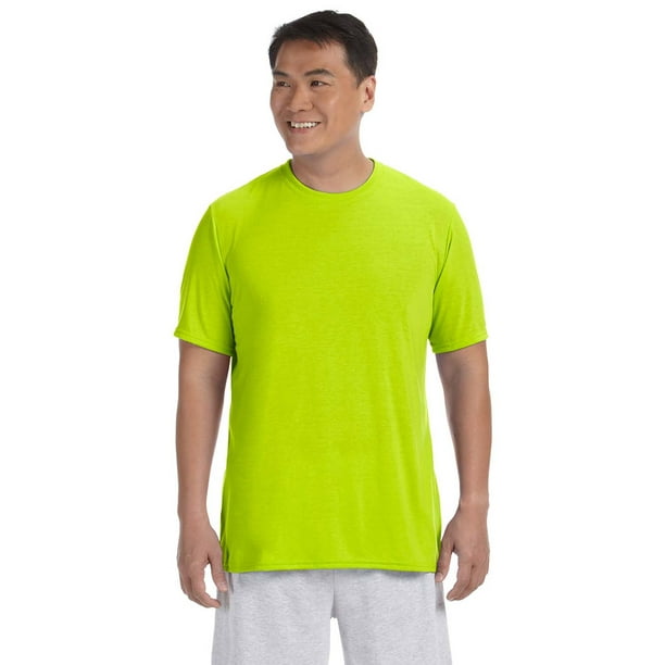 Gildan Gildan G420 Men's Performance TShirt Safety Green3XLarge
