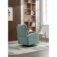 thumbnail image 3 of Swivel Glider Chair for Nursery, Upholstered Rocker Chair with High Back and Storage Pocket, Modern Accent Rocking Chair with Solid Metal Base for Living Room, Bedroom,, 3 of 7