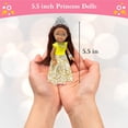 thumbnail image 5 of Little Dolls Set with Mini Princess Dolls for Girls – Princess Toy Dolls for Dollhouse –Small Doll Mini Princess Figures with Tiaras, Hair Accessories, 5 of 5