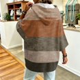 thumbnail image 6 of Oversized 3/4 Sleeve Hoodie for Women Retro Pattern Pullover Hooded Sweatshirt Loose Fit Casual Soft Fall Winter Workout Outfit, 6 of 6