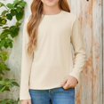 thumbnail image 7 of Coerni Toddler Baby Girls Long Sleeve Shirts Soft Cotton Long-Sleeve T-Shirts Tagless Basic Tees for Teen Girls Youth 5-14 Years, 7 of 7