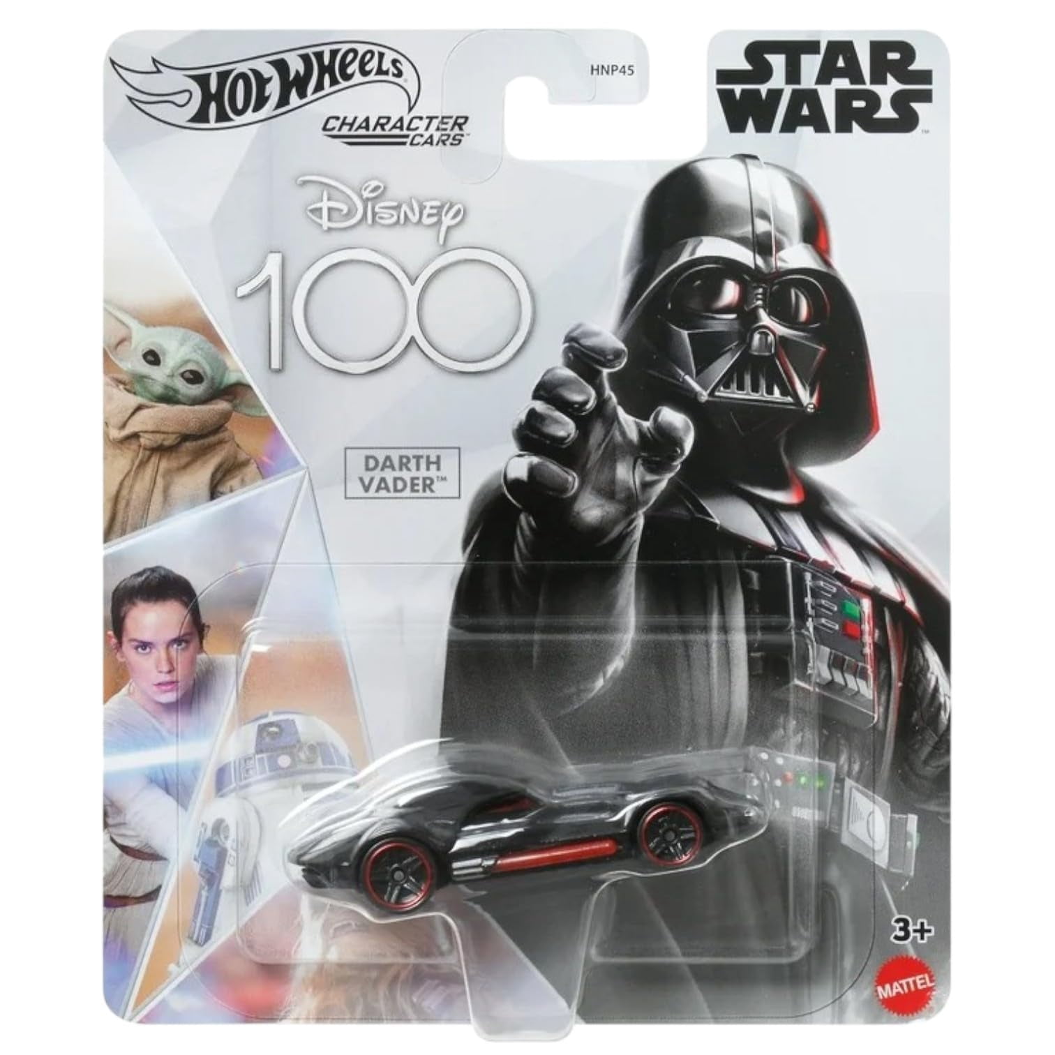 Hot Wheels Disney 100 Star Wars Character Cars, Luke Skywalker and Darth Vader Set, 2-Pack