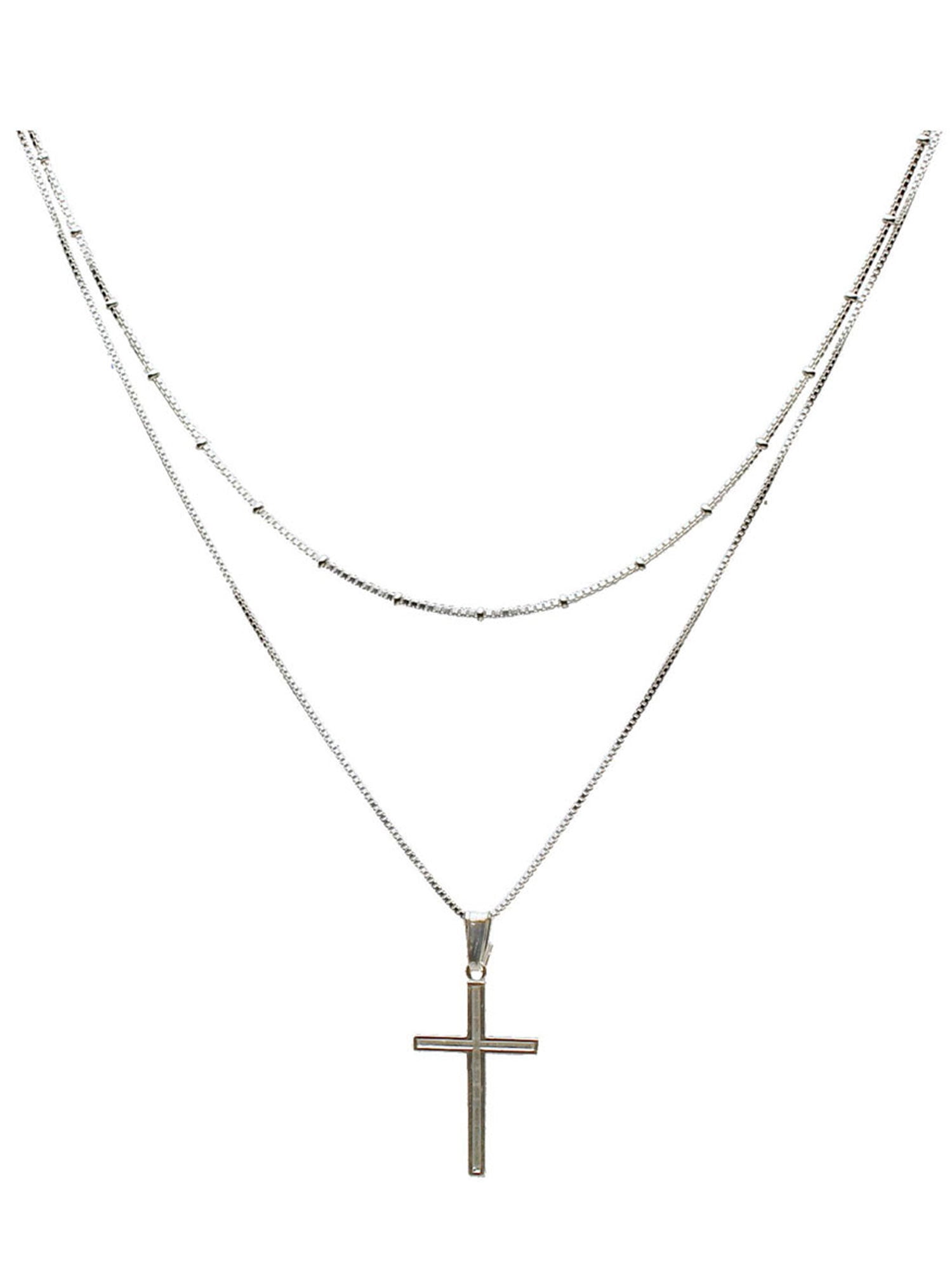Box Beads Chain Necklace Adjustable 