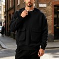 thumbnail image 5 of Horkkom Crewneck Sweatshirt Men Long Sleeve Work Casual Shirts Oversized Loose Sweatshirts with Pockets XL, 5 of 7