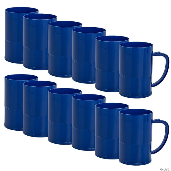 Bulk 60 Count Blue Plastic Mugs