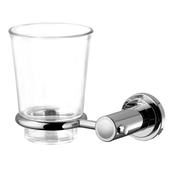 ECKOREA® Polished Chrome Tumbler Holder ECK-205C, Tumbler Included, Durable Zinc Alloy, Wall-Mounted, Screw-in