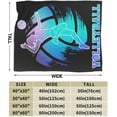 thumbnail image 3 of Volleyball Blanket for Women, Cool Volley Ball Themed Design Printed Throw Blankets for Teens Adults Lap, Chair Sofa, Warm Soft Cozy Blanket, 50"x 60", 3 of 6