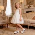 thumbnail image 5 of Dpytoraw Girls White Lace Bow Low Heel Mary Jane Shoes,Little/Big Kids Flower Girl Dress Shoes for Weddings Sizes 12, 5 of 5