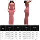 thumbnail image 3 of Vestido Largo Con Cola De Pez Vestido ajustado sin espalda Estilo lounge sexy Color sólido Traje diario (Rosa XS) Ygjytge para Mujer Rosa T M, 3 of 9