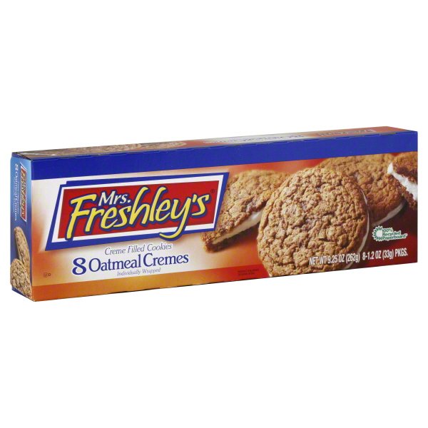 Flowers Foods Mrs Freshleys Oatmeal Cremes, 8 ea