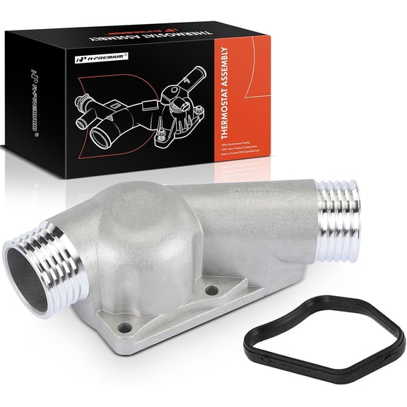 A-Premium Engine Coolant Thermostat Housing Assembly with Seal Compatible with BMW 323i 323is 1998-1999,325i 1992-1995, 325is 1992-1995, 328i 1996-1998, 328is 1996-1999, 525i 1993-1995, 525iT, M3, Z3